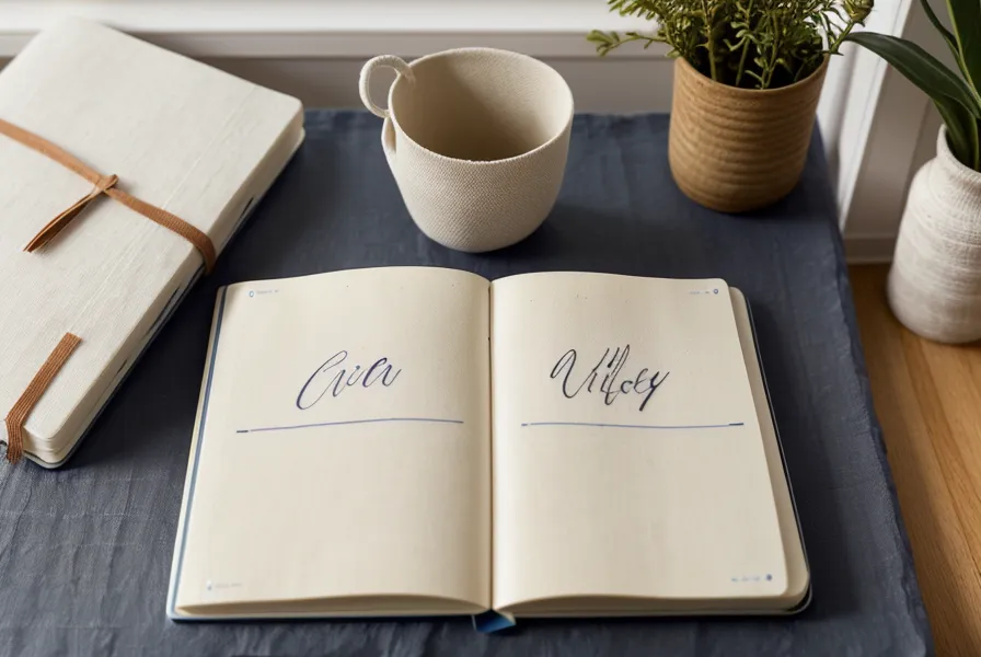 Nahaufnahme eines Notizbuchs mit handschriftlichen Notizen zu Fußgymnastik und Rückengesundheit.